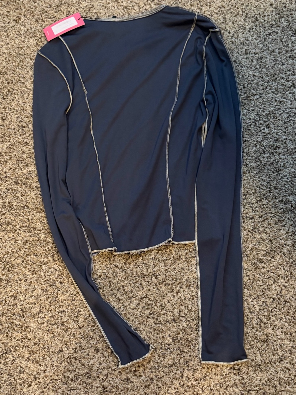 Edikted Blue Button-Front Top - Picture 3 of 4